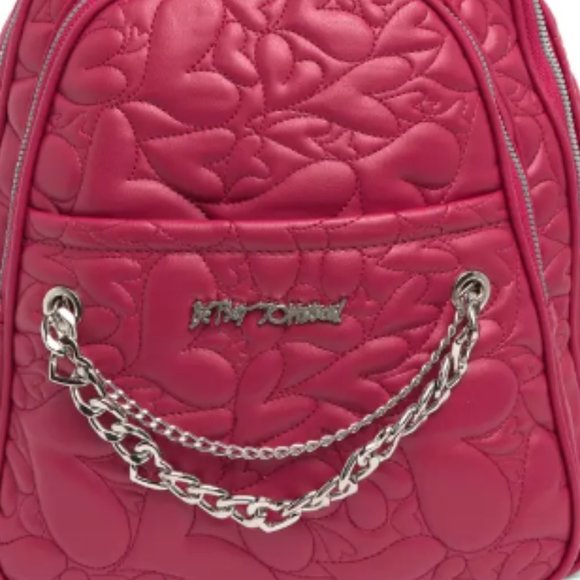 Betsey Johnson HEARTS BACKPACK MEDIUM - Picture 7 of 8